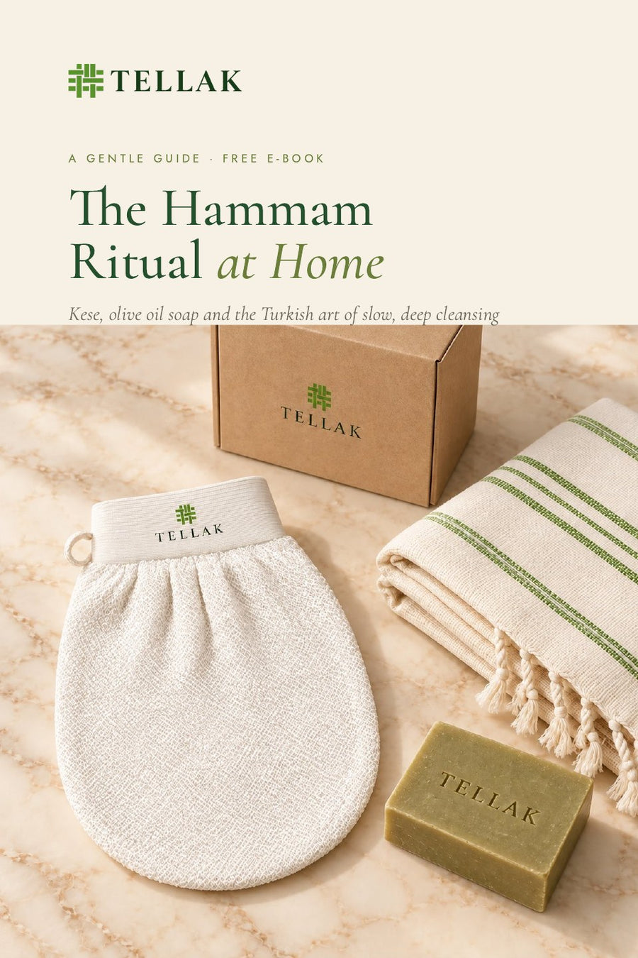 Cover of The Hammam Ritual at Home, a free e-book by Tellak